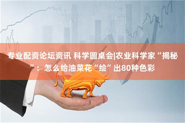专业配资论坛资讯 科学圆桌会|农业科学家“揭秘”：怎么给油菜花“绘”出80种色彩